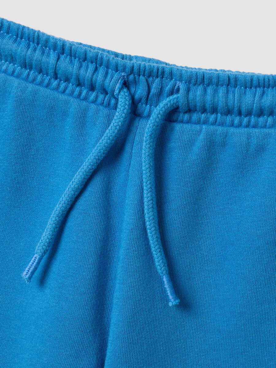 Conjunto de ch&aacute;ndal azul de puro algod&oacute;n con cuello redondo para ni&ntilde;o_3