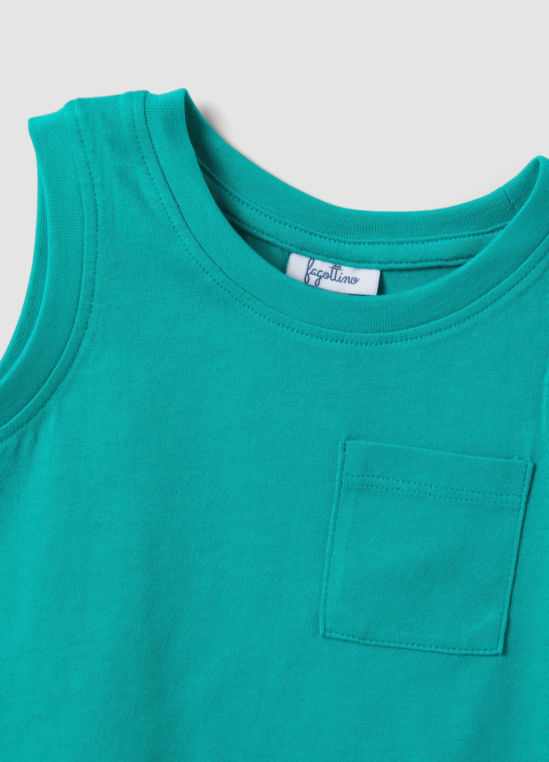 2-pack of green pure cotton tank tops