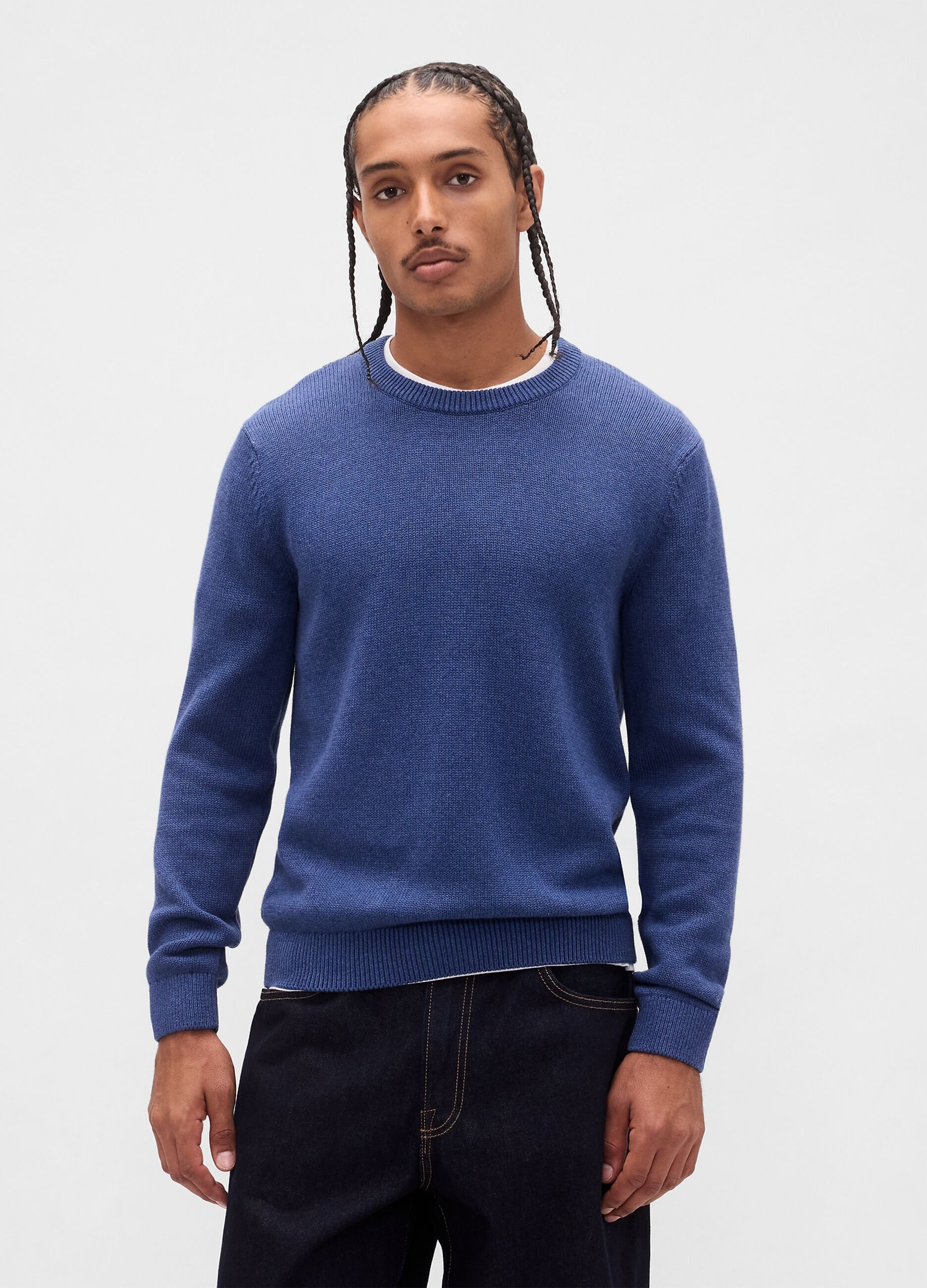 Blue Cotton Pullover