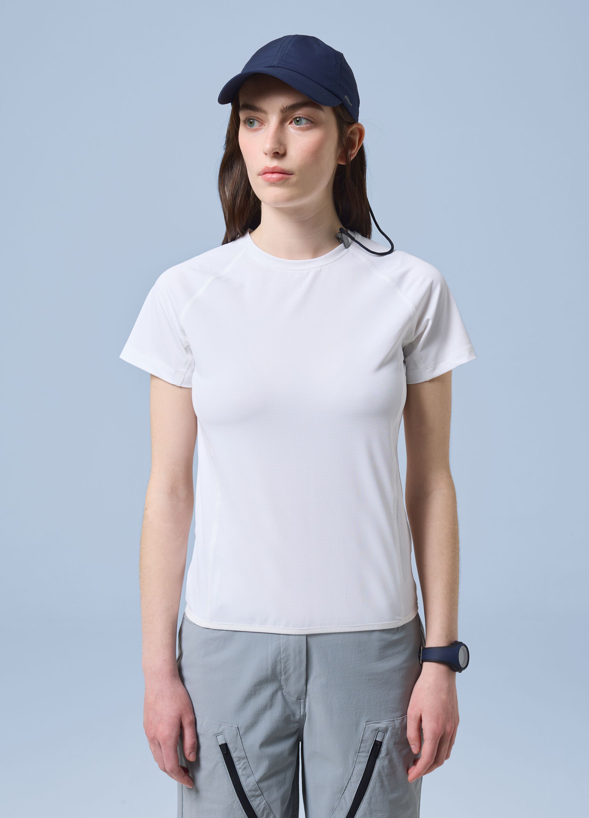 Wei&szlig;es technisches Stretch-T-Shirt ALTAVIA SAILING