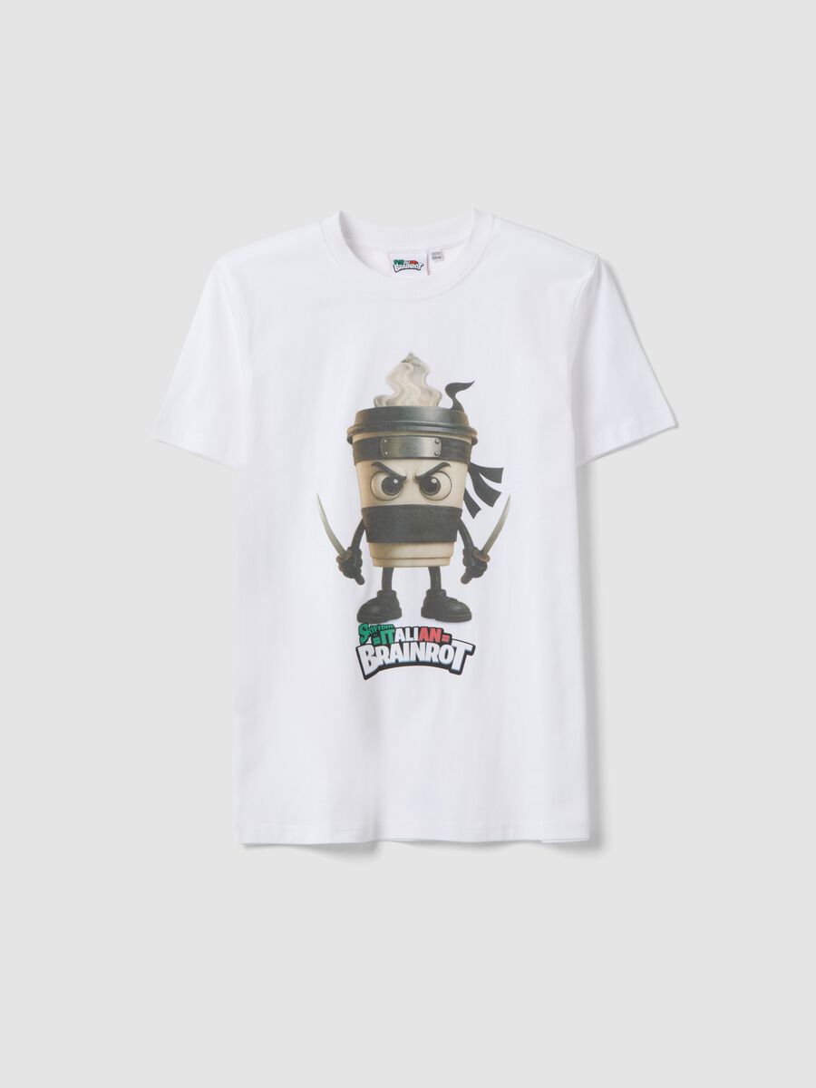 Jungen T-Shirt in wei&szlig; aus reiner Baumwolle, Regular Fit mit Prints_3