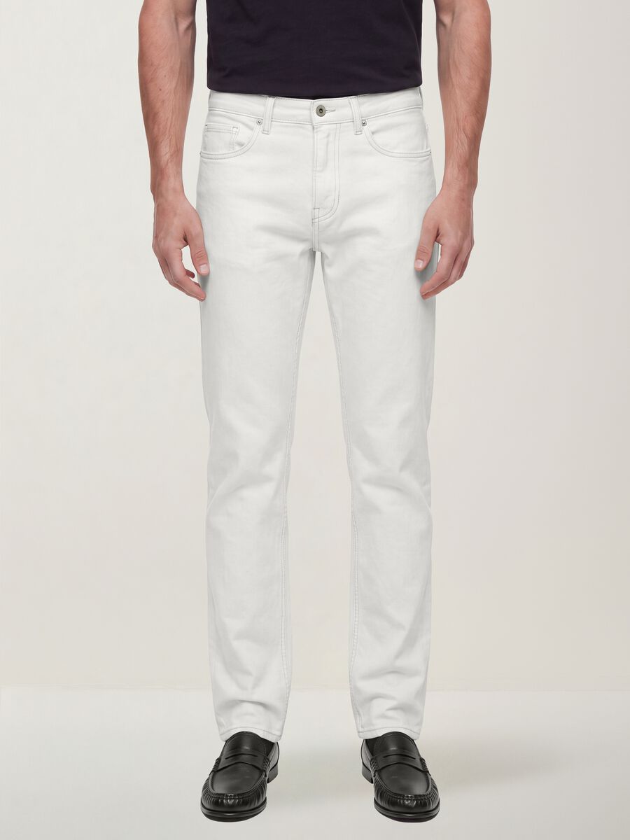 Wei&szlig;e Slim-Fit-Jeans aus Stretch-Baumwolle_1