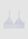 Grey organic cotton and stretch viscose triangle bra_2