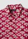 Roter Kaftan aus reiner Baumwolle mit Blumenprint_5