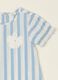 Blue striped pure cotton baby top_1