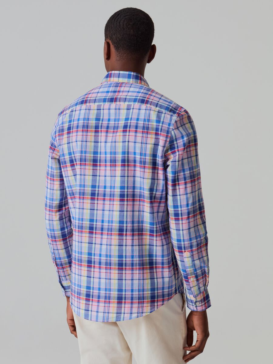 Check cotton shirt with pocket_2