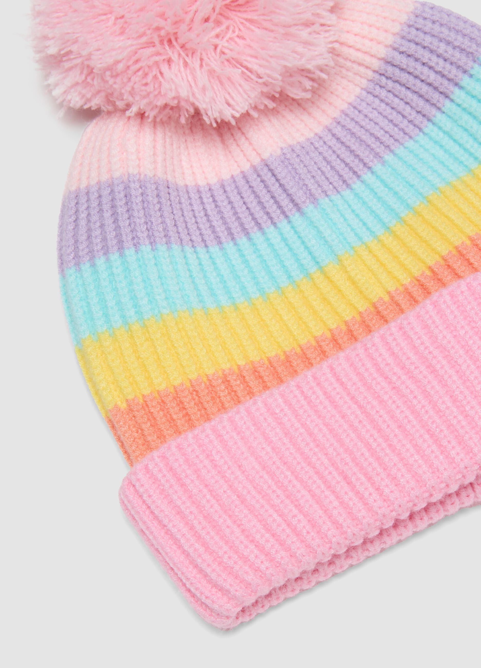 Conjunto rosa em viscose el&aacute;stica com gorro e luvas