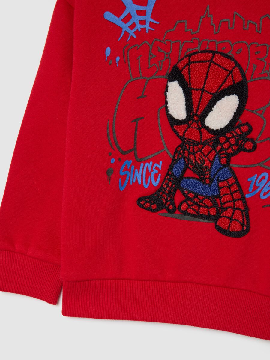 Children's jogging set in red and black Spider-Man cotton blend_2