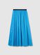 Light blue midi skirt in cotton_4