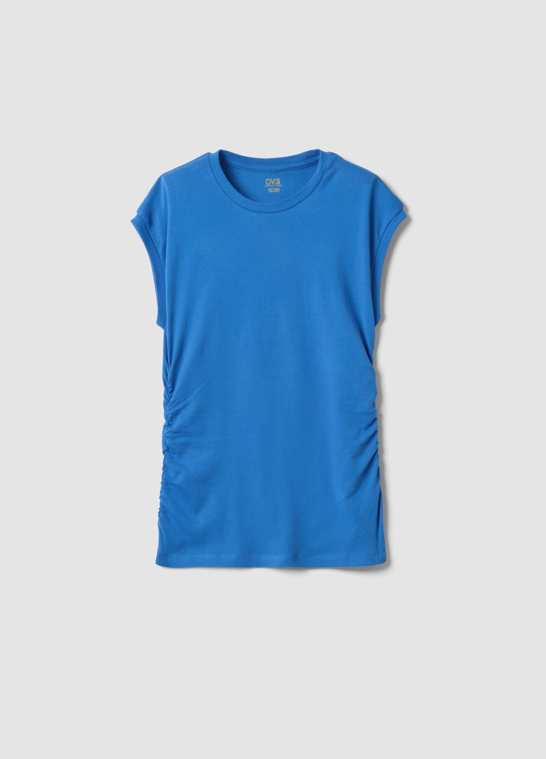 Blue pure cotton top
