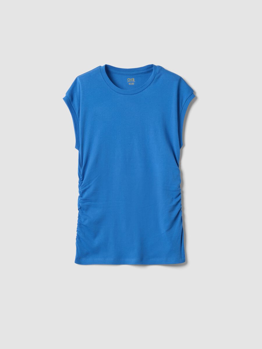 Blaues Top aus reiner Baumwolle_0