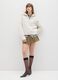 Brown Cotton Mini Skirt_0