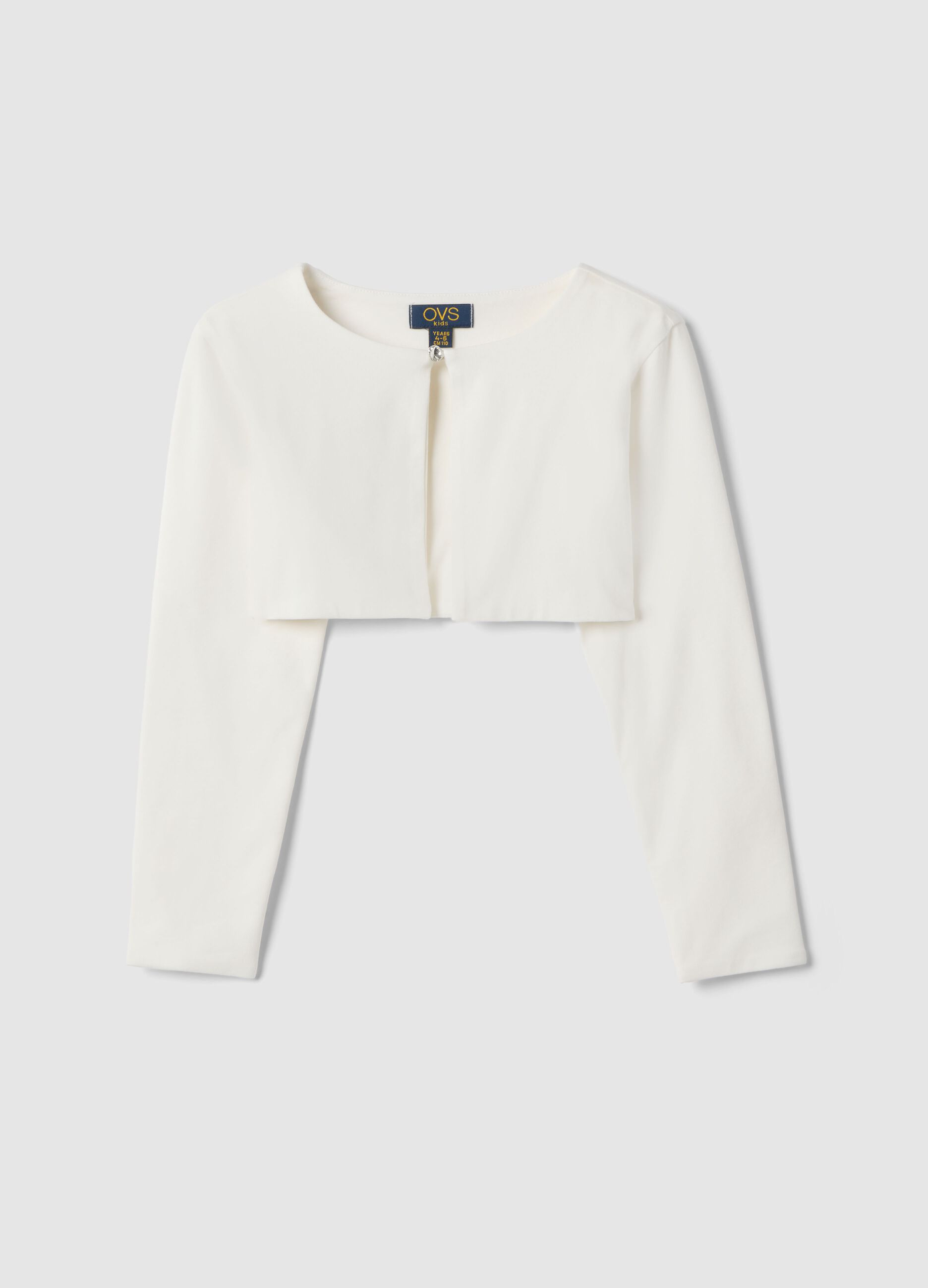 Wei&szlig;e Slim-Fit M&auml;dchen T-Shirt aus Stretch-Baumwolle