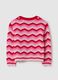 Striped pullover with openwork design_1