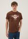 Braunes T-Shirt aus reiner Baumwolle mit Hard Rock Cafe-Print, Regular Fit_0