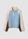 Maglione azzurro Half zip in lana elasticizzato_0