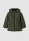 Green hooded zip-up jacket_0