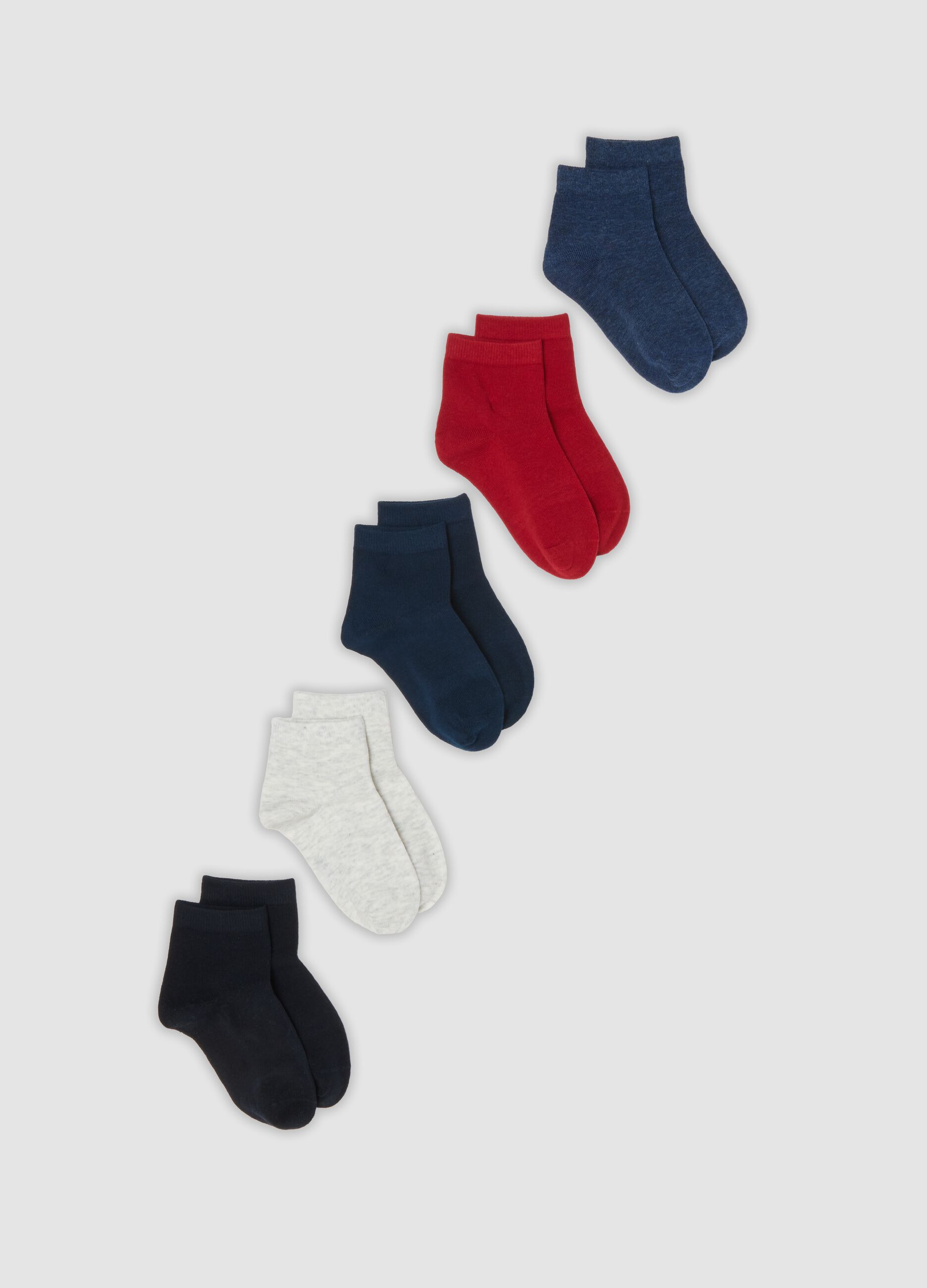 5er-Pack kurze Multicolor-Socken aus elastischer Bio-Baumwolle