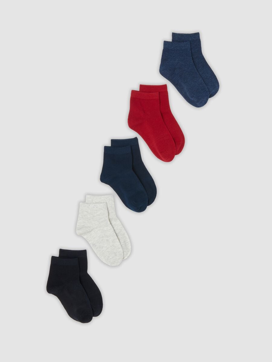 5er-Pack kurze Multicolor-Socken aus elastischer Bio-Baumwolle_0