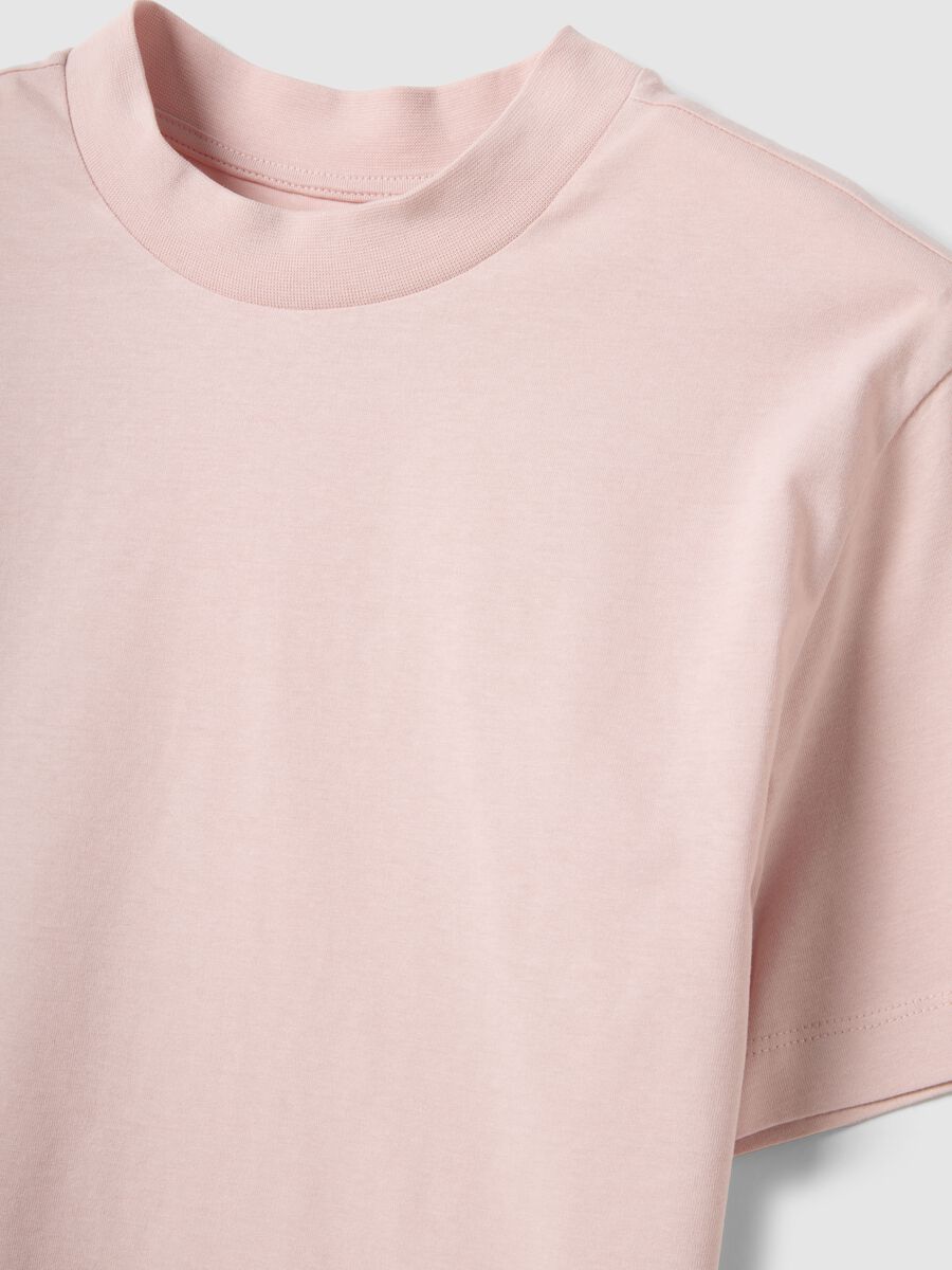 Pink pure cotton T-shirt regular fit_5