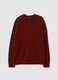 Orange crew-neck jumper in pure wool, regular fit_0