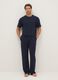 Blue viscose blend pajama T-shirt with regular fit_1