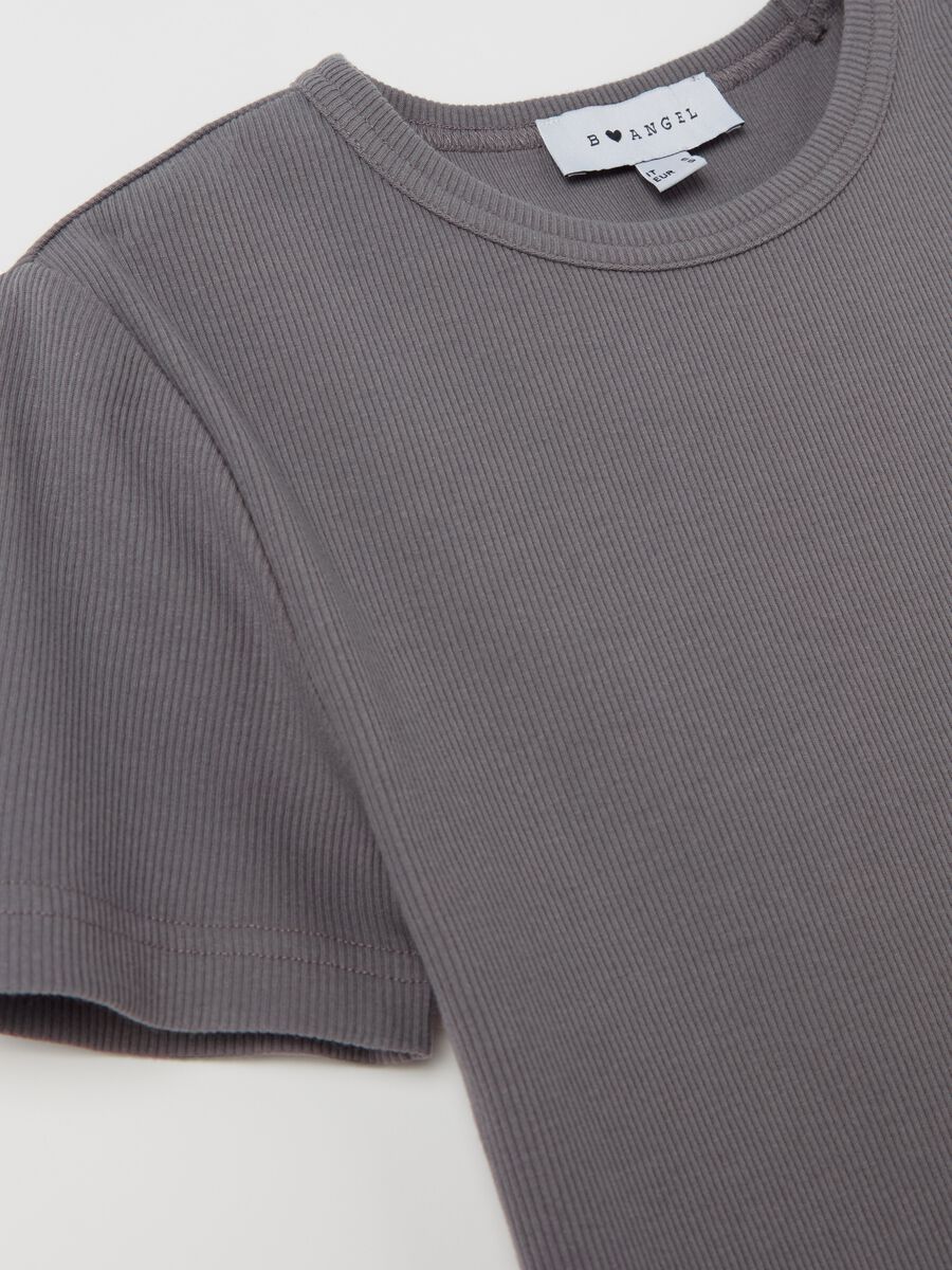 Ribbed T-shirt in stretch cotton_5