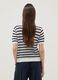 White and blue striped regular-fit openwork viscose-blend T-shirt_3
