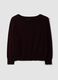 Maglia viola in pura lana con scollo a barchetta_4