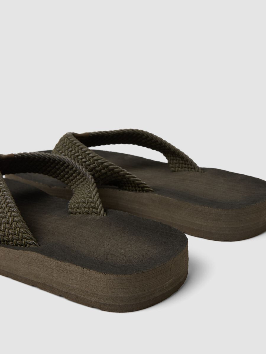 Green braided-strap flip-flops_1