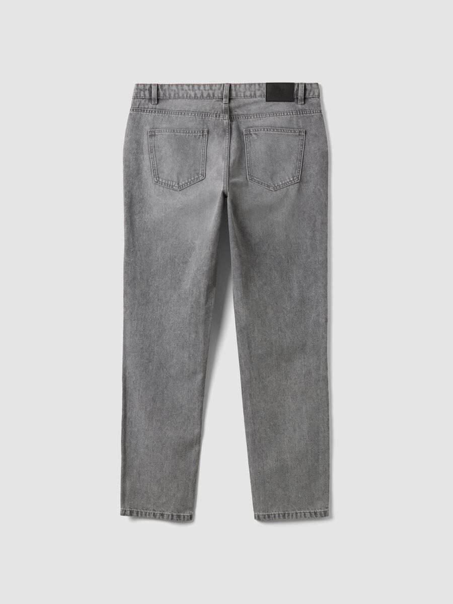 Grey slim-fit jeans in cotton and viscose blend_6