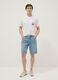 Wei&szlig;es T-Shirt aus reiner Baumwolle mit aufgesetztem Print, Regular Fit_1