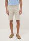 Beige stretch-cotton five-pocket Bermuda shorts_1
