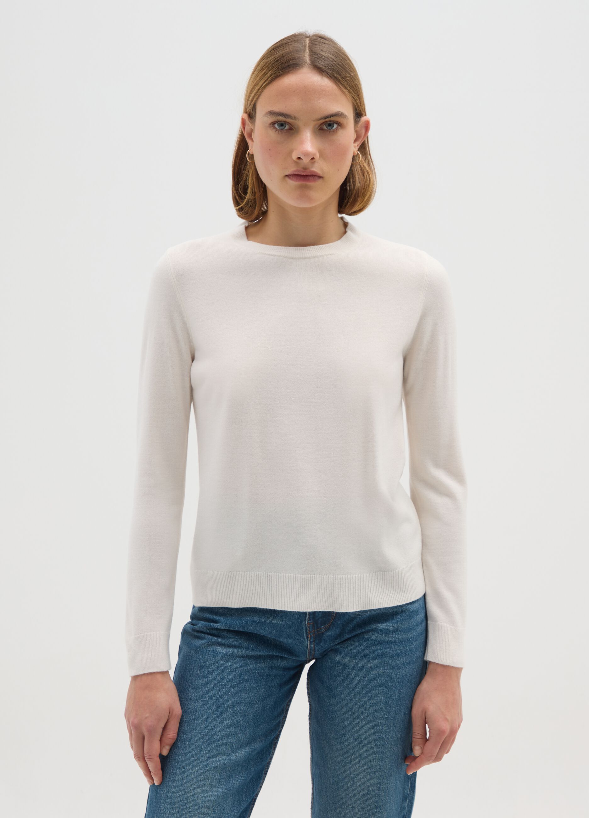 Beige Regular Fit Sweater