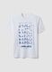 Wei&szlig;es T-Shirt aus reiner Baumwolle mit kurzen &Auml;rmeln, Regular Fit_4