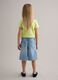 Girls' pure cotton denim blue shorts, regular fit_1