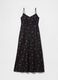 Black Long Dress with Floral Print_5
