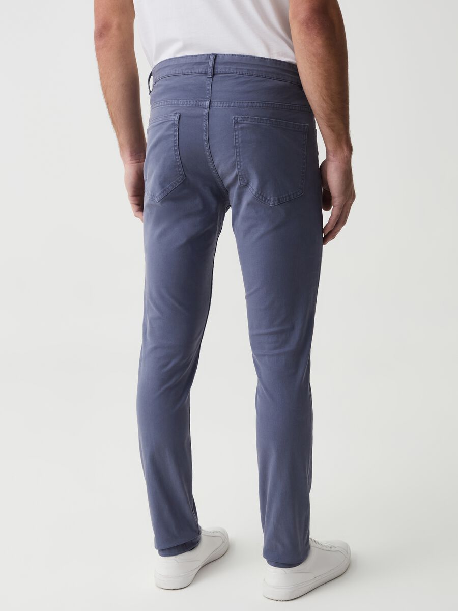 Five-pocket stretch cotton trousers_2