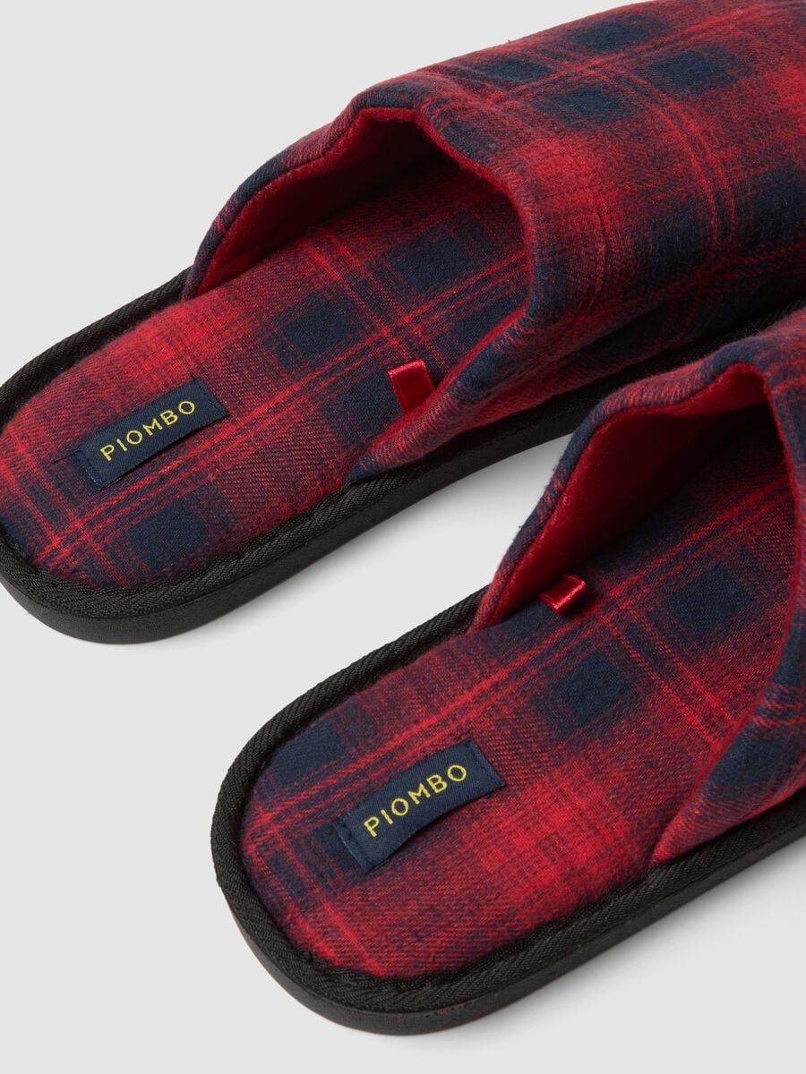 Red and Black Checked Slippers_1
