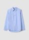 Light blue pure cotton Oxford shirt, comfort fit_4