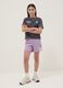 Girls&rsquo; purple sporty shorts with side stripes_0
