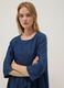 Blue pure cotton midi dress_2