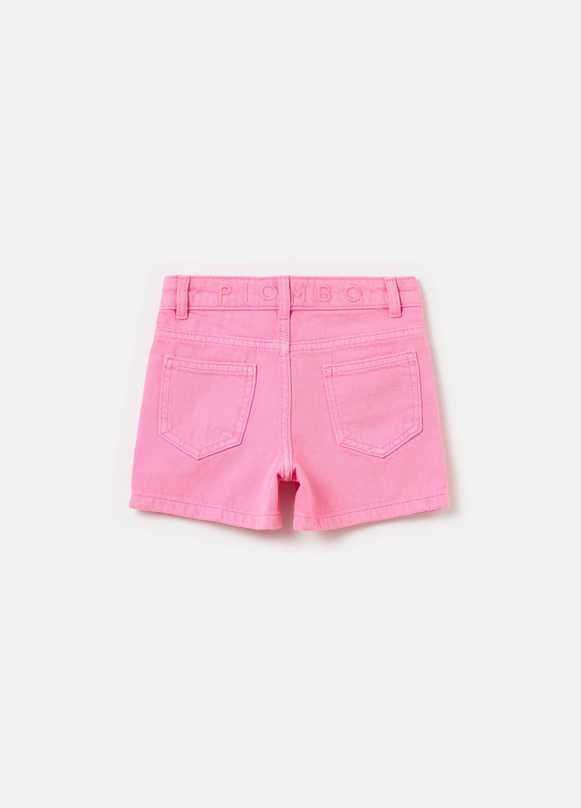 Drill shorts with five pockets