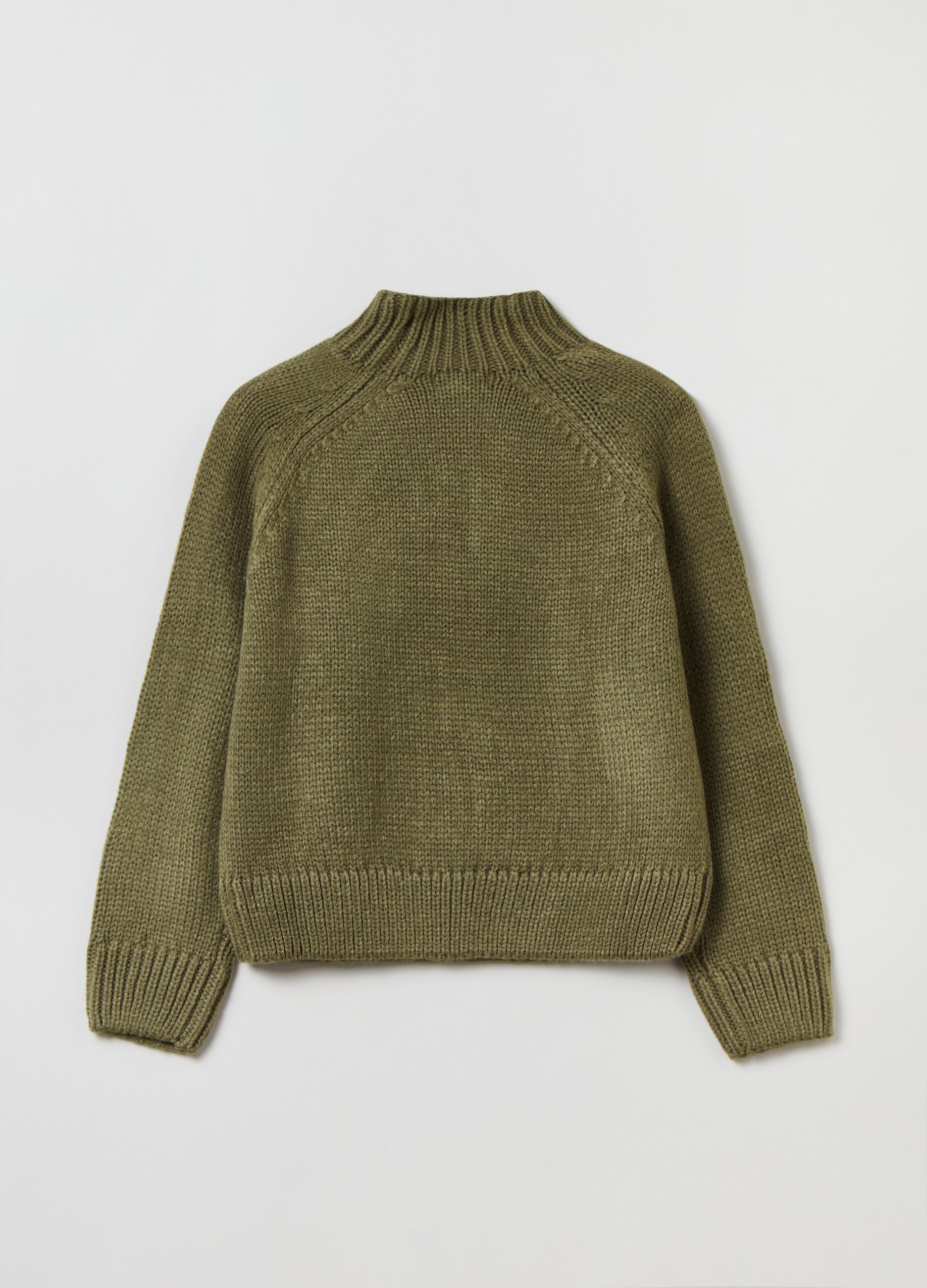 Pullover with high neck