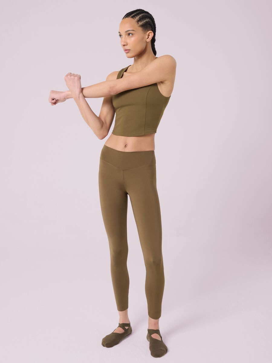 High-waisted leggings in stretchy technical fabric ALTAVIA STUDIO_0
