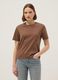 Brown pure cotton relaxed fit t-shirt_0