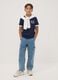 Light blue denim cargo jeans in cotton-viscose blend, straight fit_0