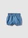 Baby-M&auml;dchen Regular Fit blaue Denim Baumwollshorts mit Schleife_0
