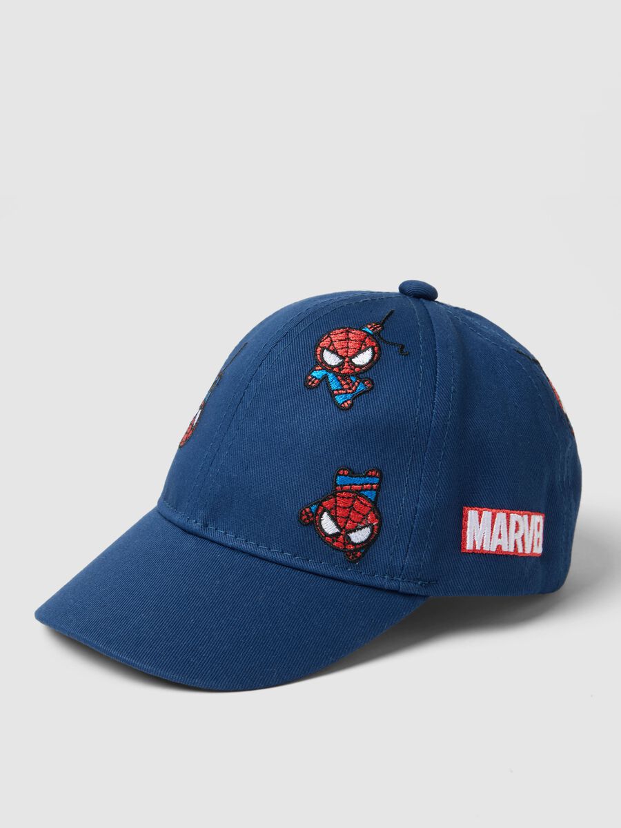 Blue pure cotton baseball cap for kids with Spider-Man_1