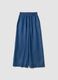 Blue palazzo trousers in pure lyocell_4